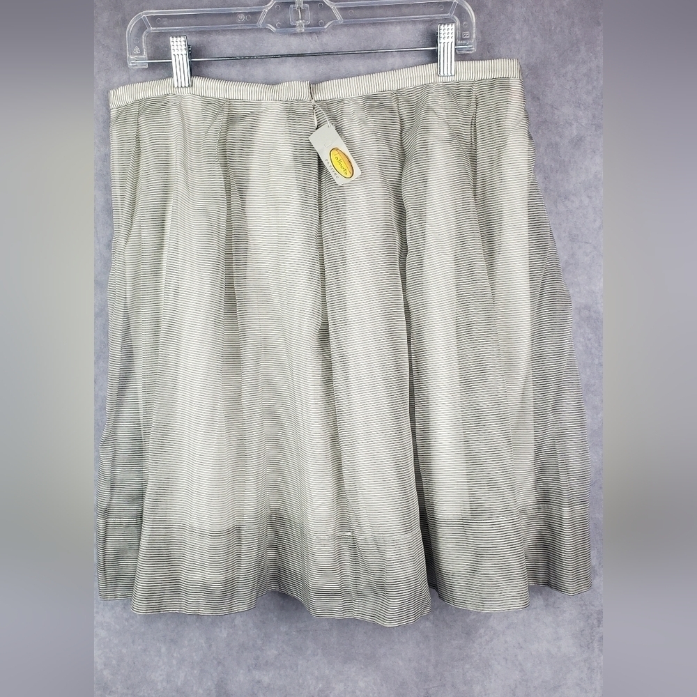Talbots Cotton Silk Striped Lined Women's Skirt Size 16